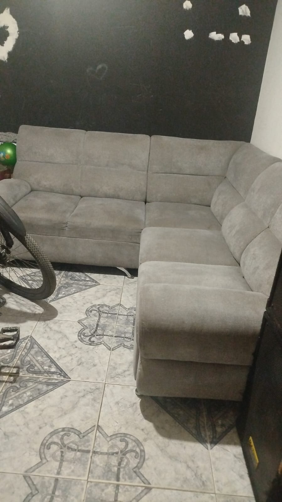 Sofá antes del lavado